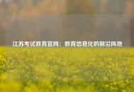 江苏考试教育官网：教育信息化的前沿阵地